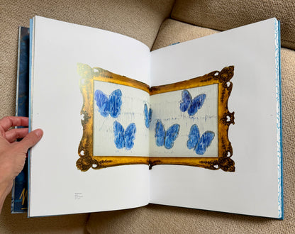 Green, Yellow, Copper Fluttering Butterflies Studded Book