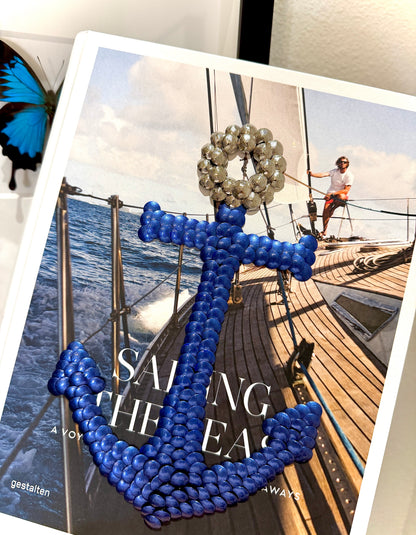 Blue Anchor Studded Tabletop Book