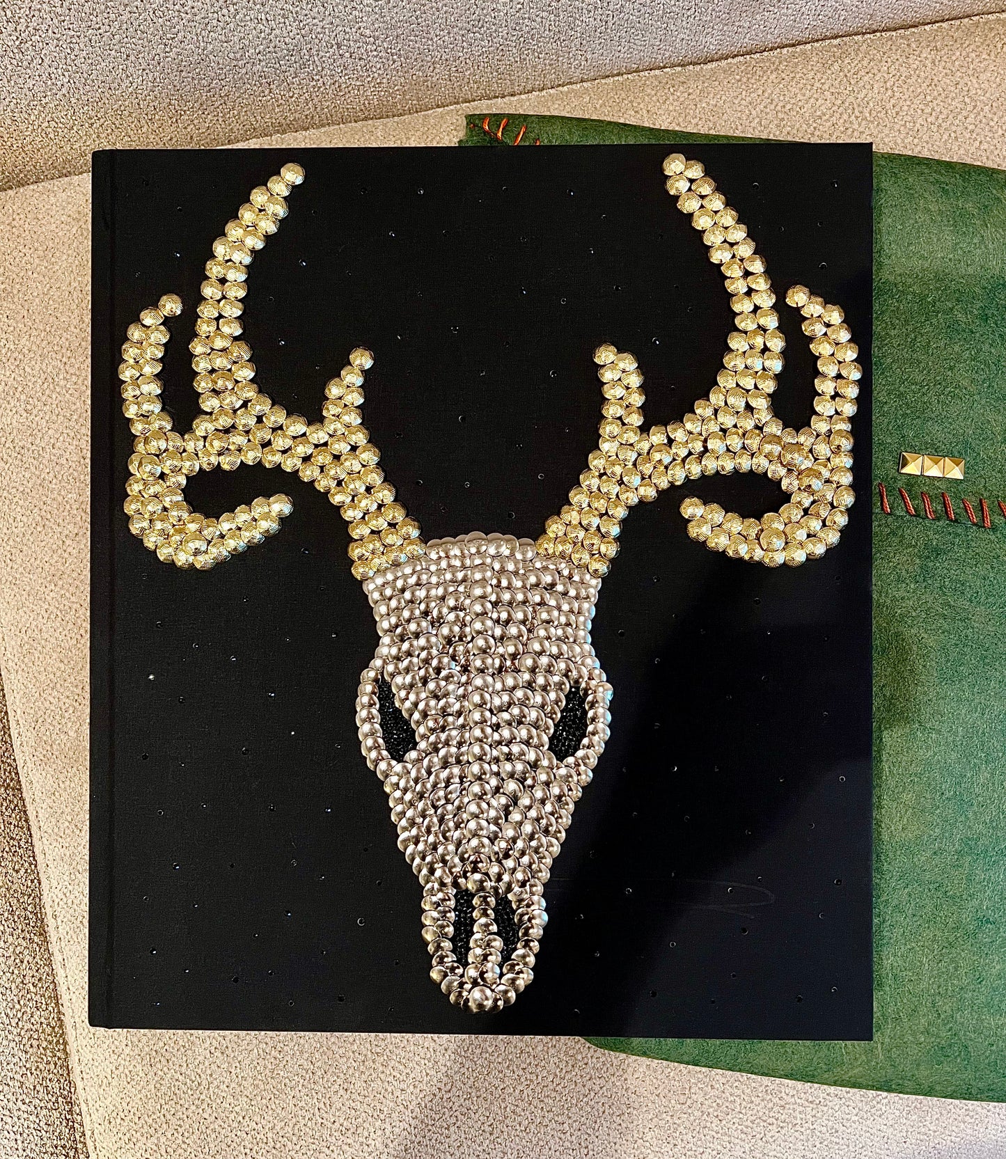 Deer Skull Studded Coffee Table Book