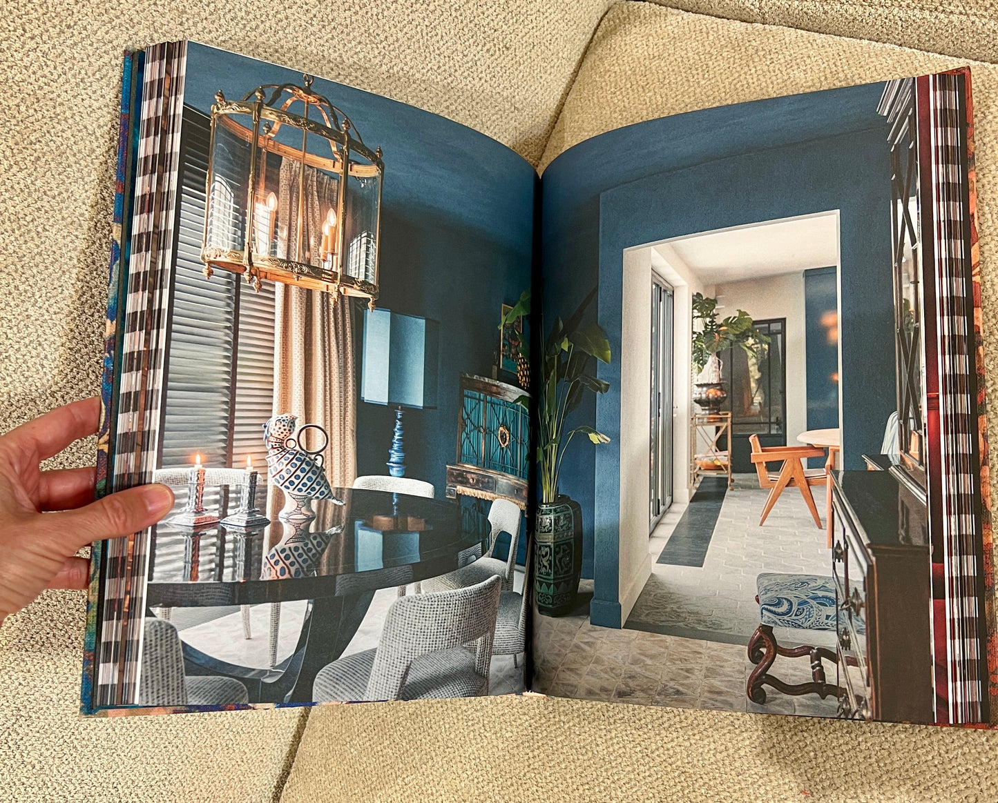 Blue Cockatoo Bird Studded Coffee Table Book