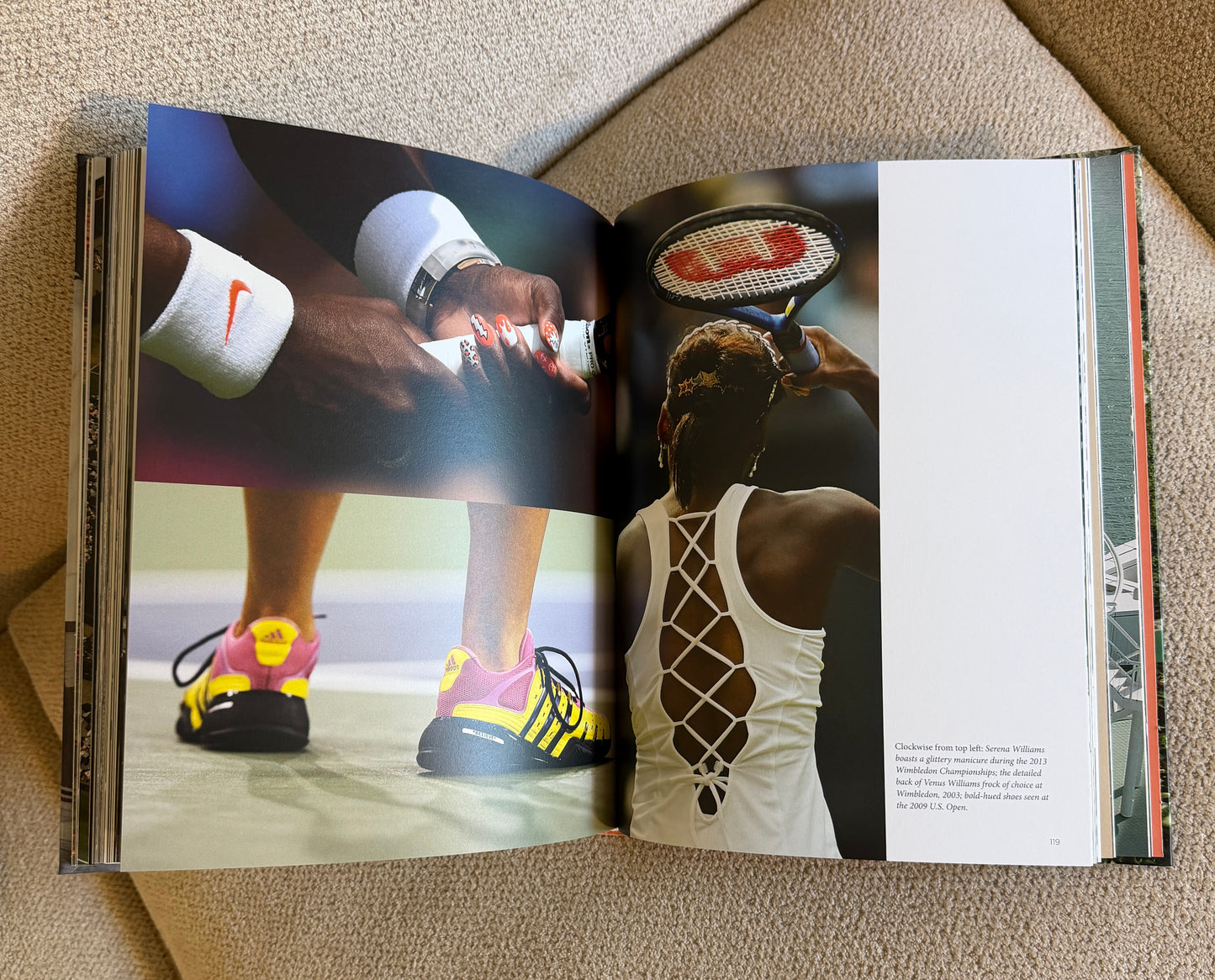 Tennis Racket Studded Coffee Table Book