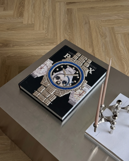 Blue Bezel Watch Studded Coffee Table Book
