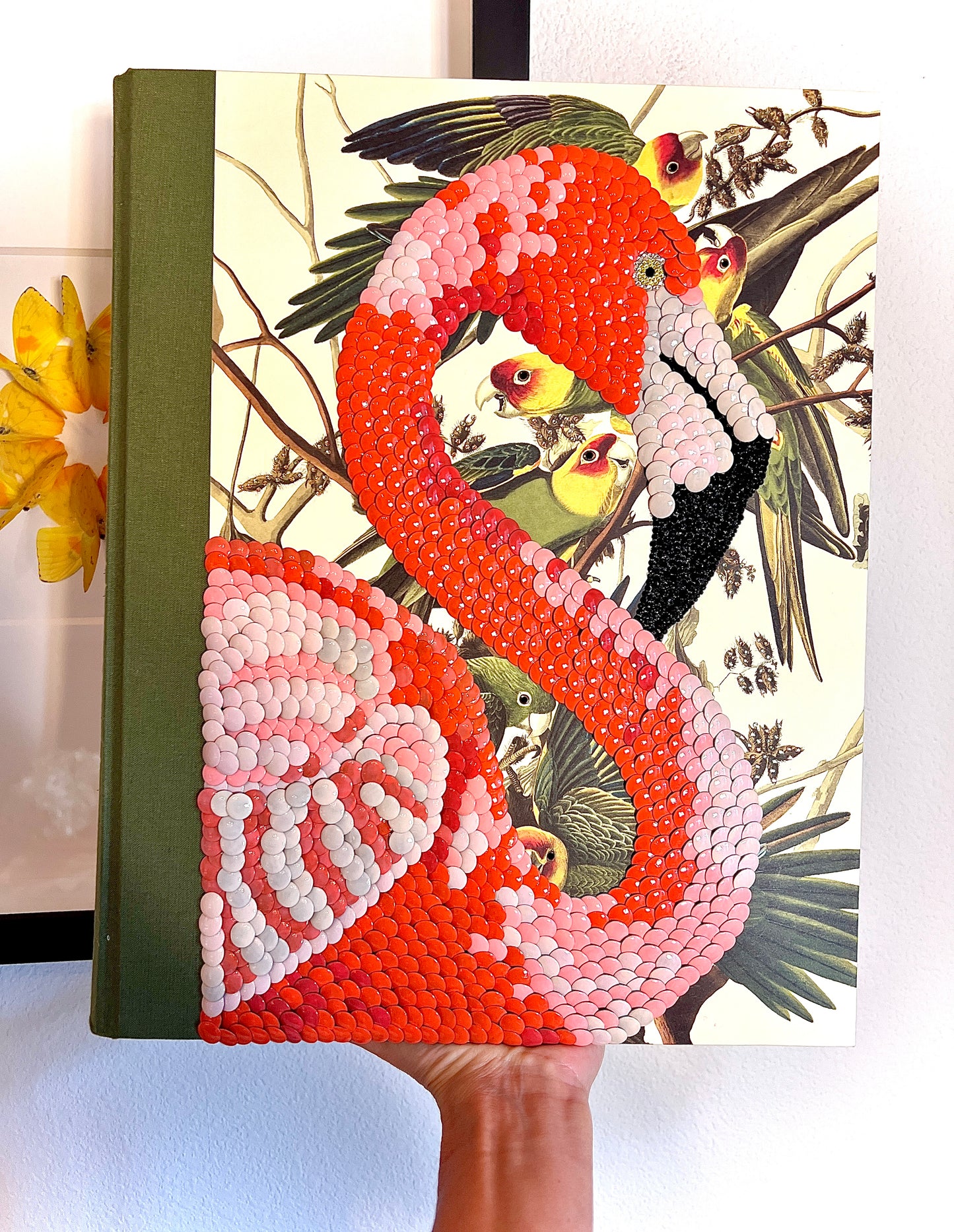 Pink Flamingo Studded Coffee Table Book