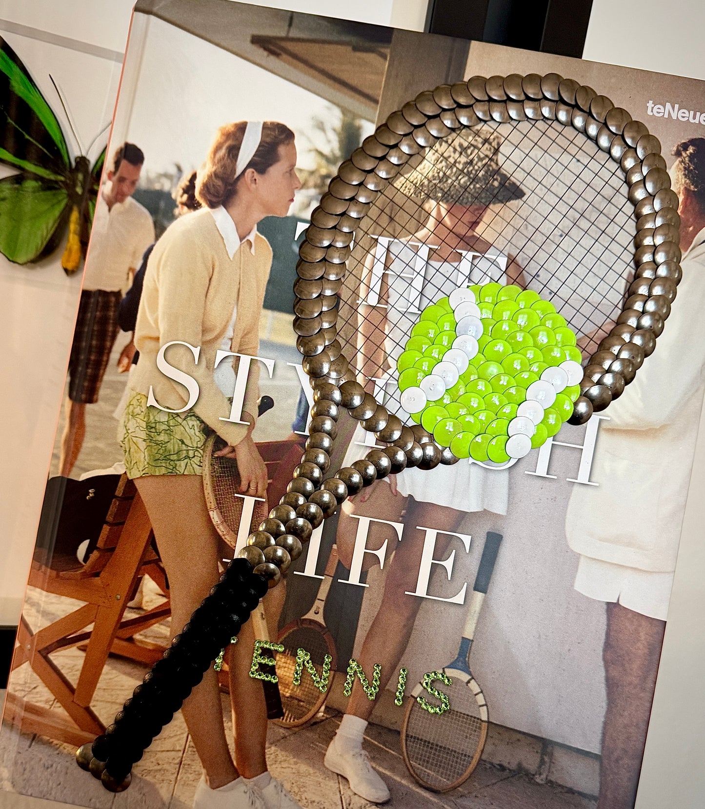 Tennis Racket Studded Coffee Table Book