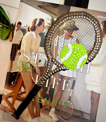 Tennis Racket Studded Coffee Table Book