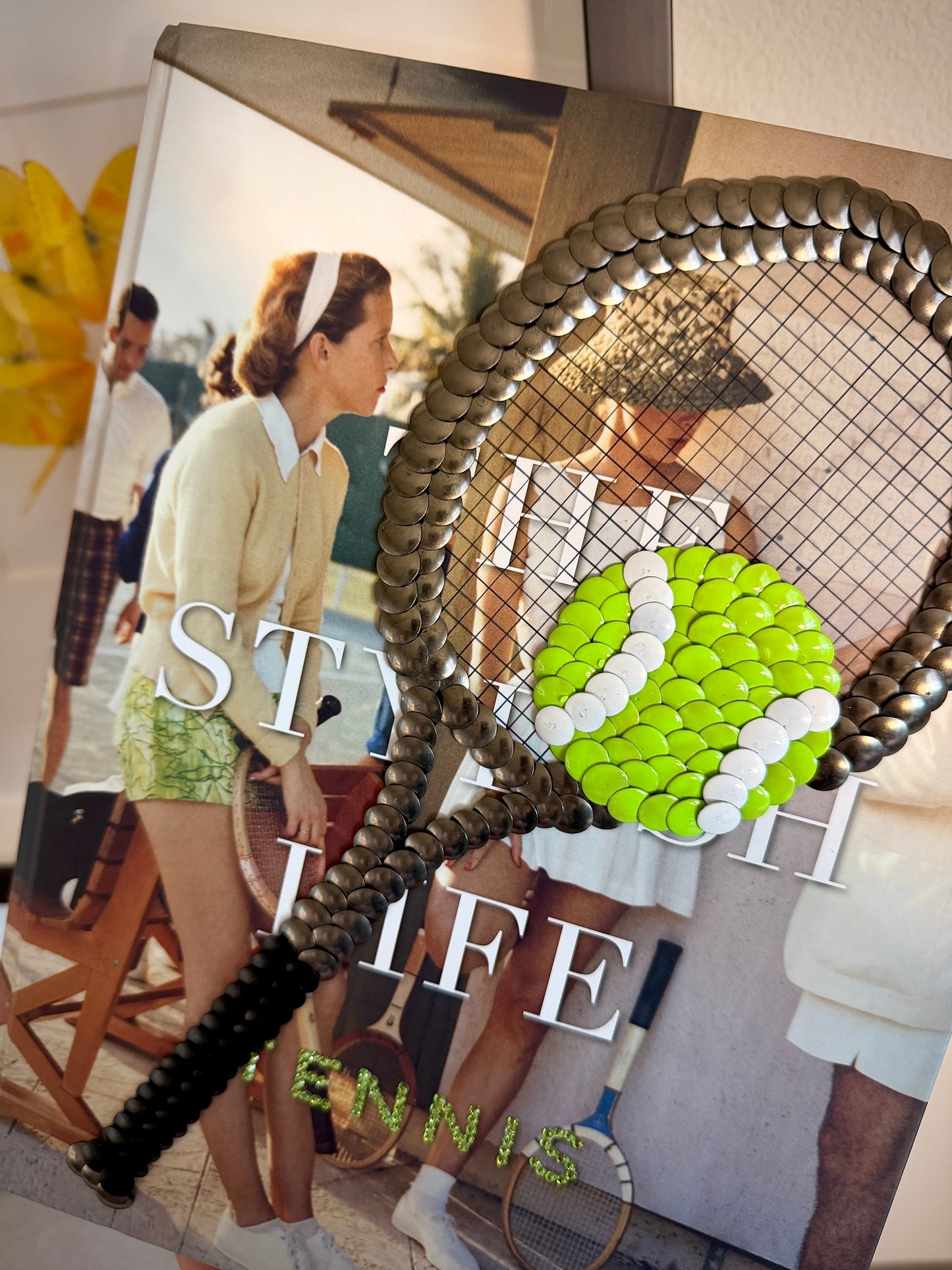 Tennis Racket Studded Coffee Table Book
