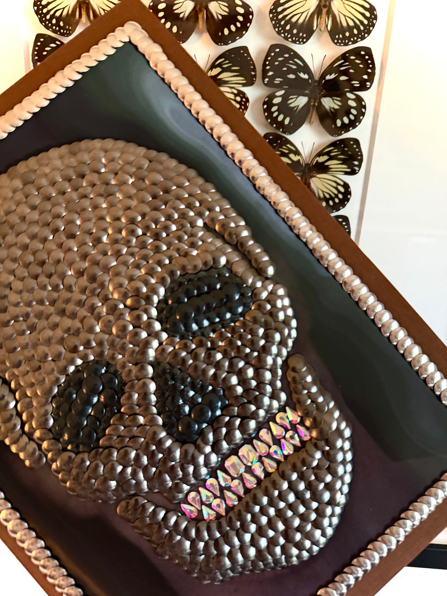 Gun Metal Skull Studded Coffee Table Book