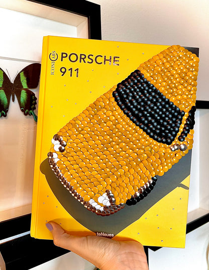 Yellow Porsche Studded Coffee Table Book