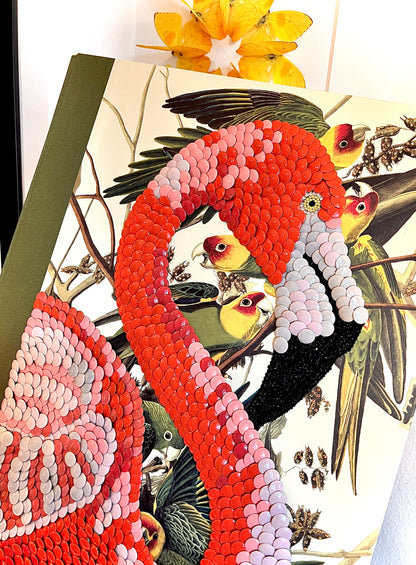 Pink Flamingo Studded Coffee Table Book