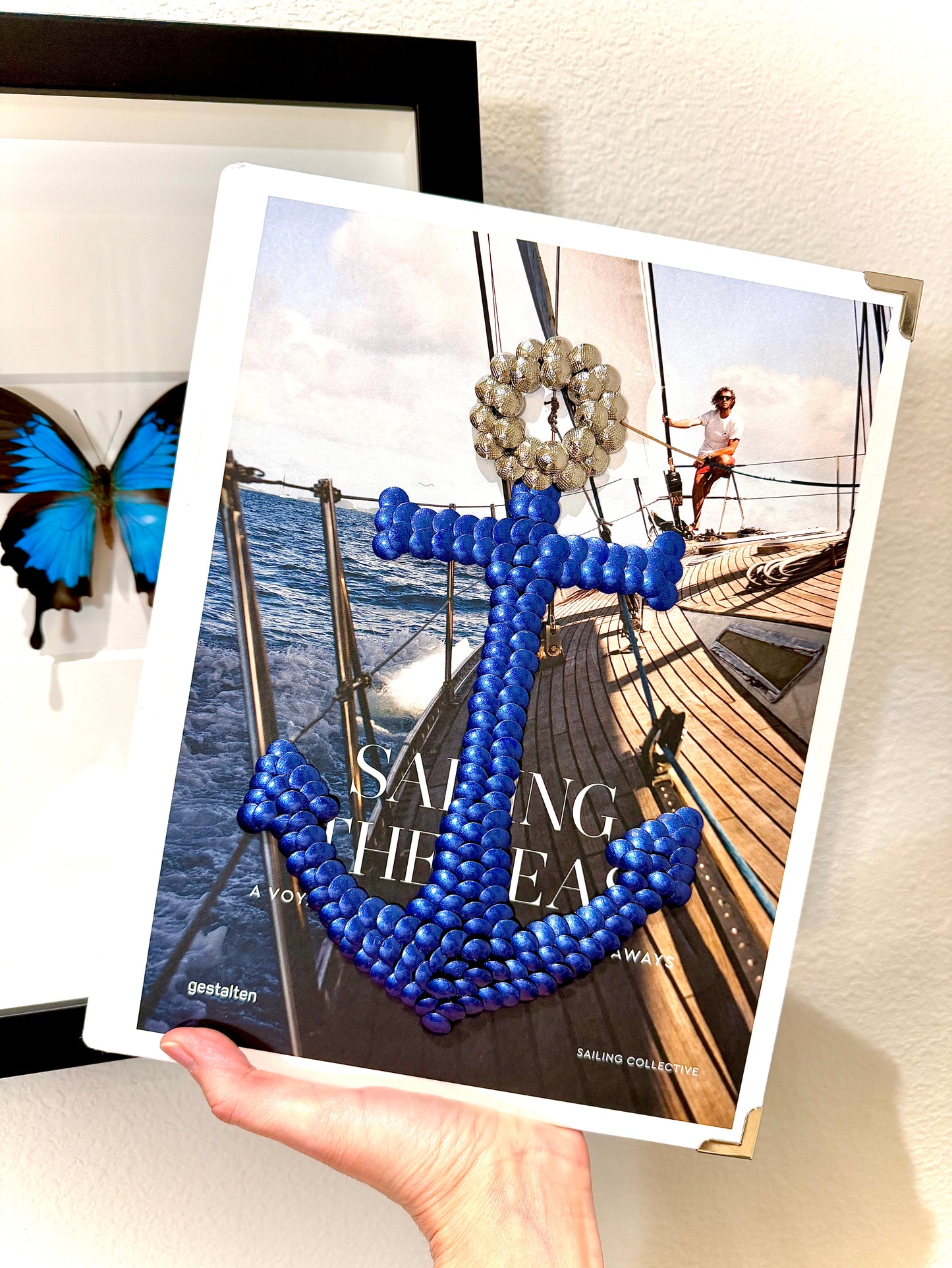 Blue Anchor Studded Tabletop Book