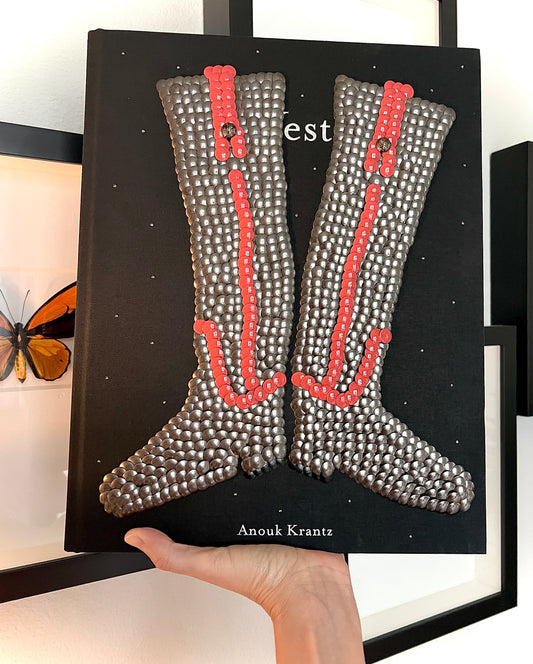 Burnt Orange Boots Studded Coffee Table Book