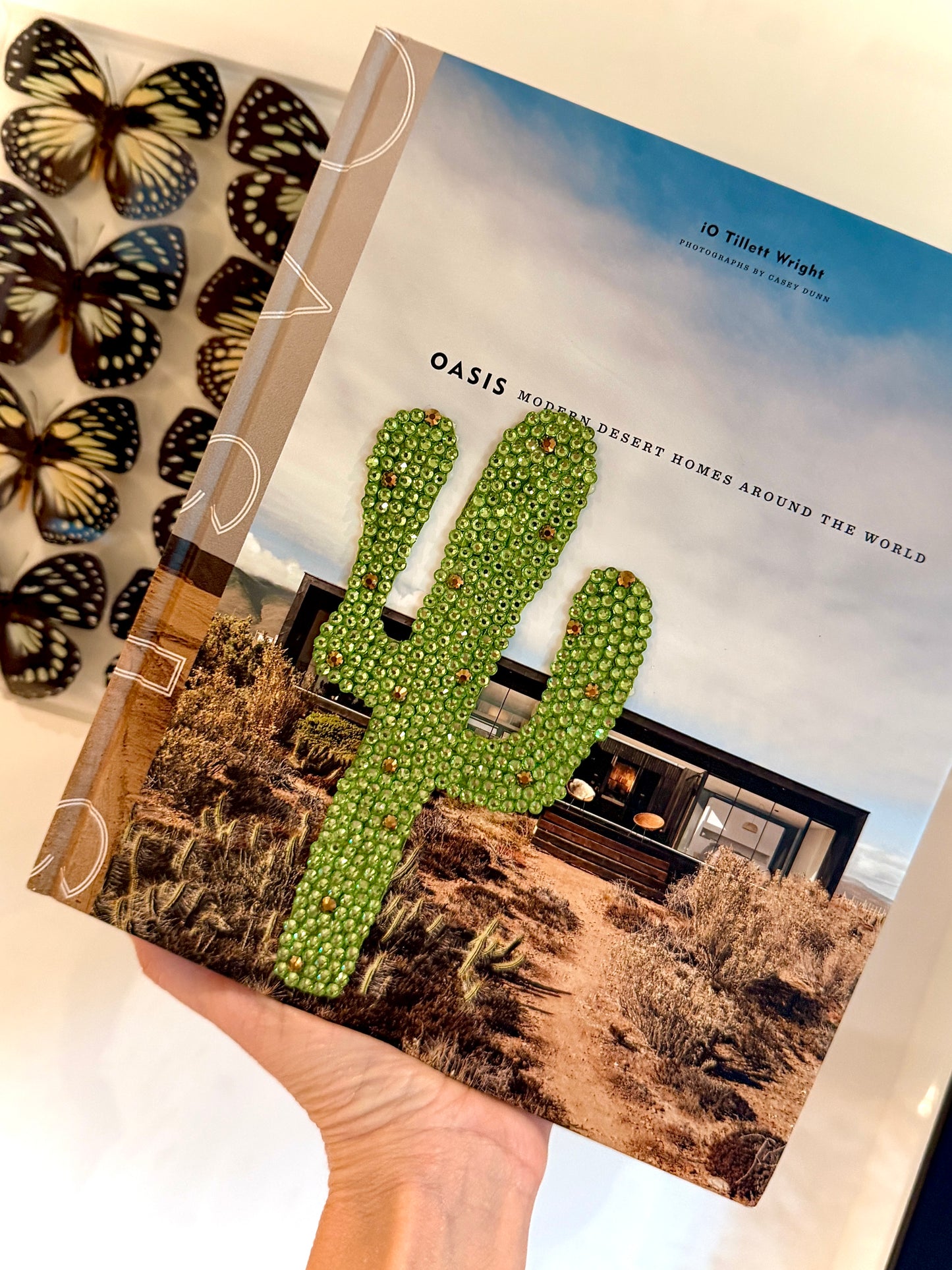 Cactus Crystal Embellished Tabletop Book