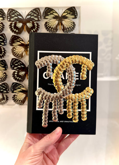 Silver/Gold Drip CHNEL Little Studded Book