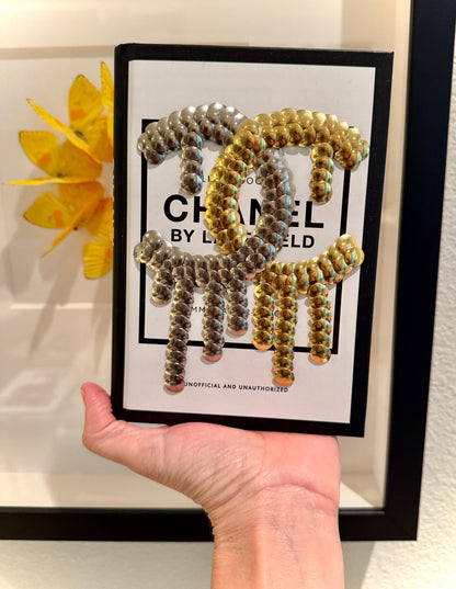 Silver/Gold Drip CHNEL LGRFELD Little Studded Book