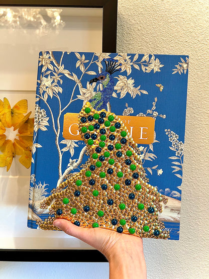 Peacock Studded Coffee Table Book