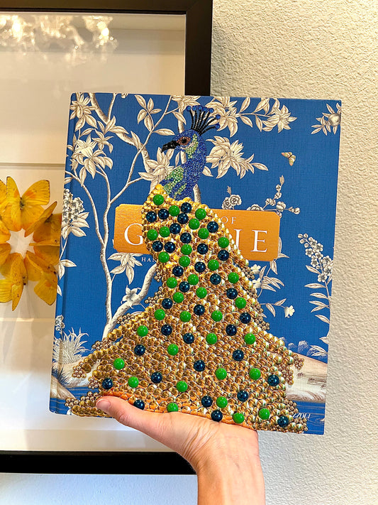 Peacock Studded Coffee Table Book