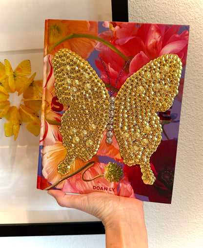 Little Gold Butterfly Studded Coffee Table Book