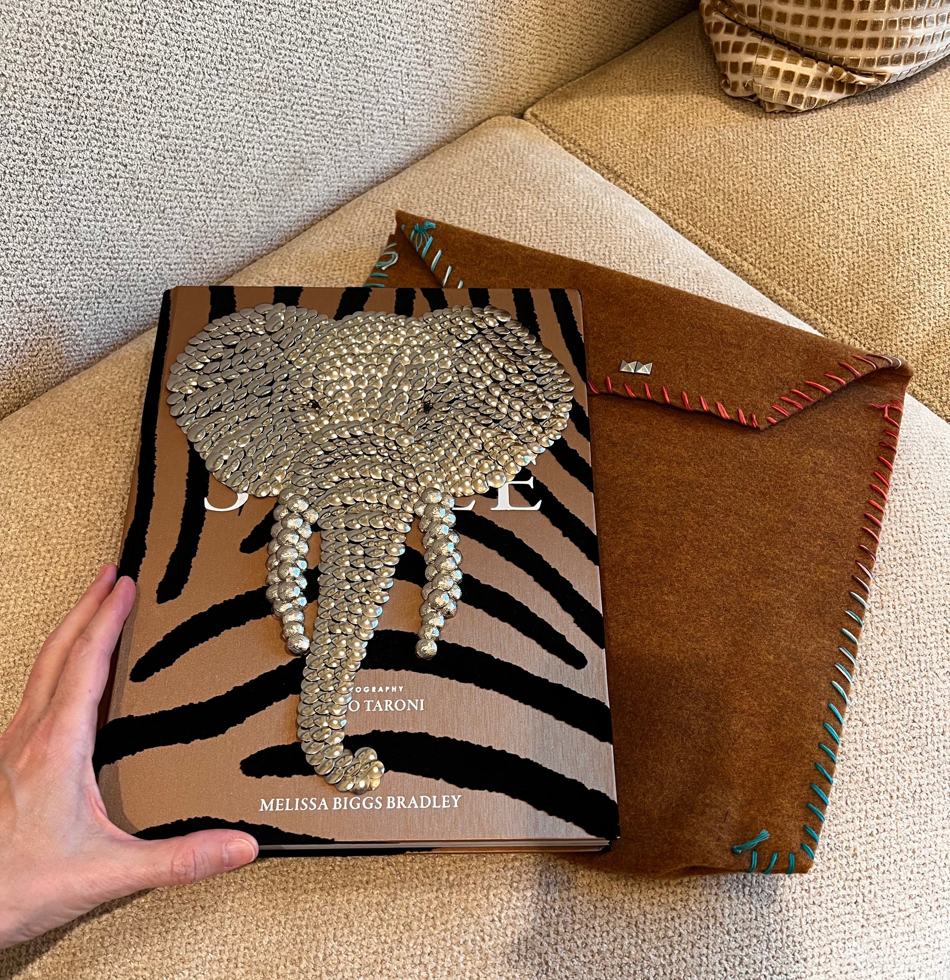 Elephant Studded Coffee Table Book