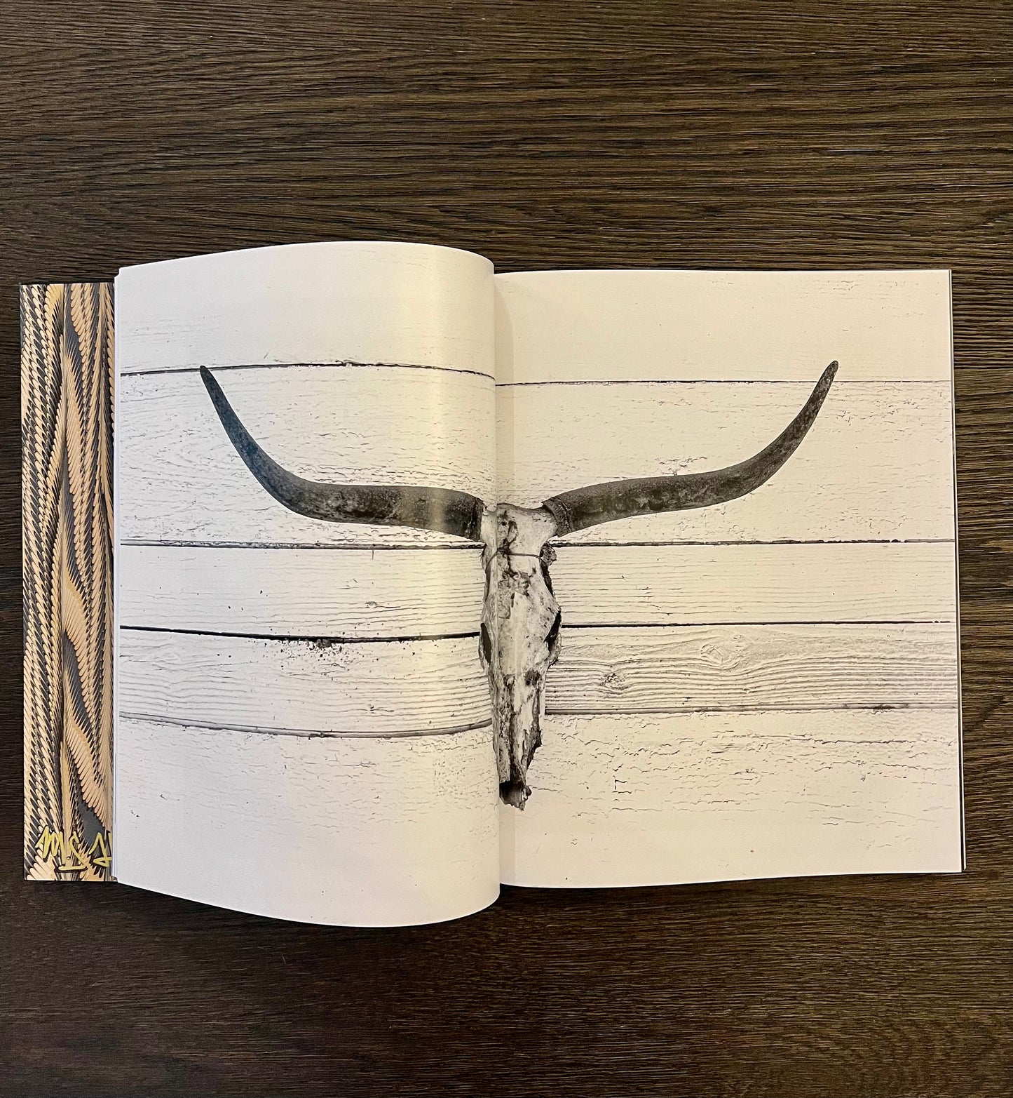 Longhorn Skull Studded Coffee Table Book