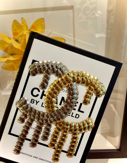 Silver/Gold Drip CHNEL LGRFELD Little Studded Book