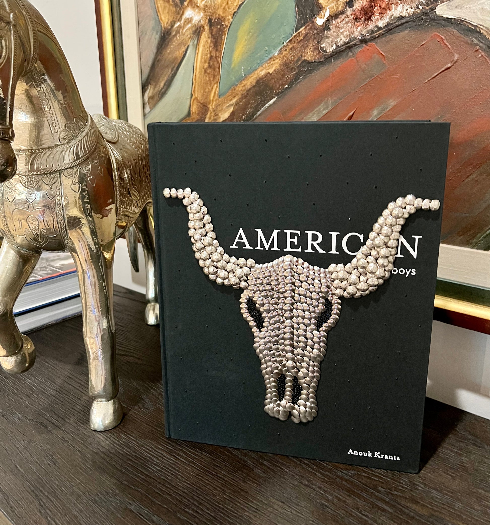 Longhorn Skull Studded Coffee Table Book