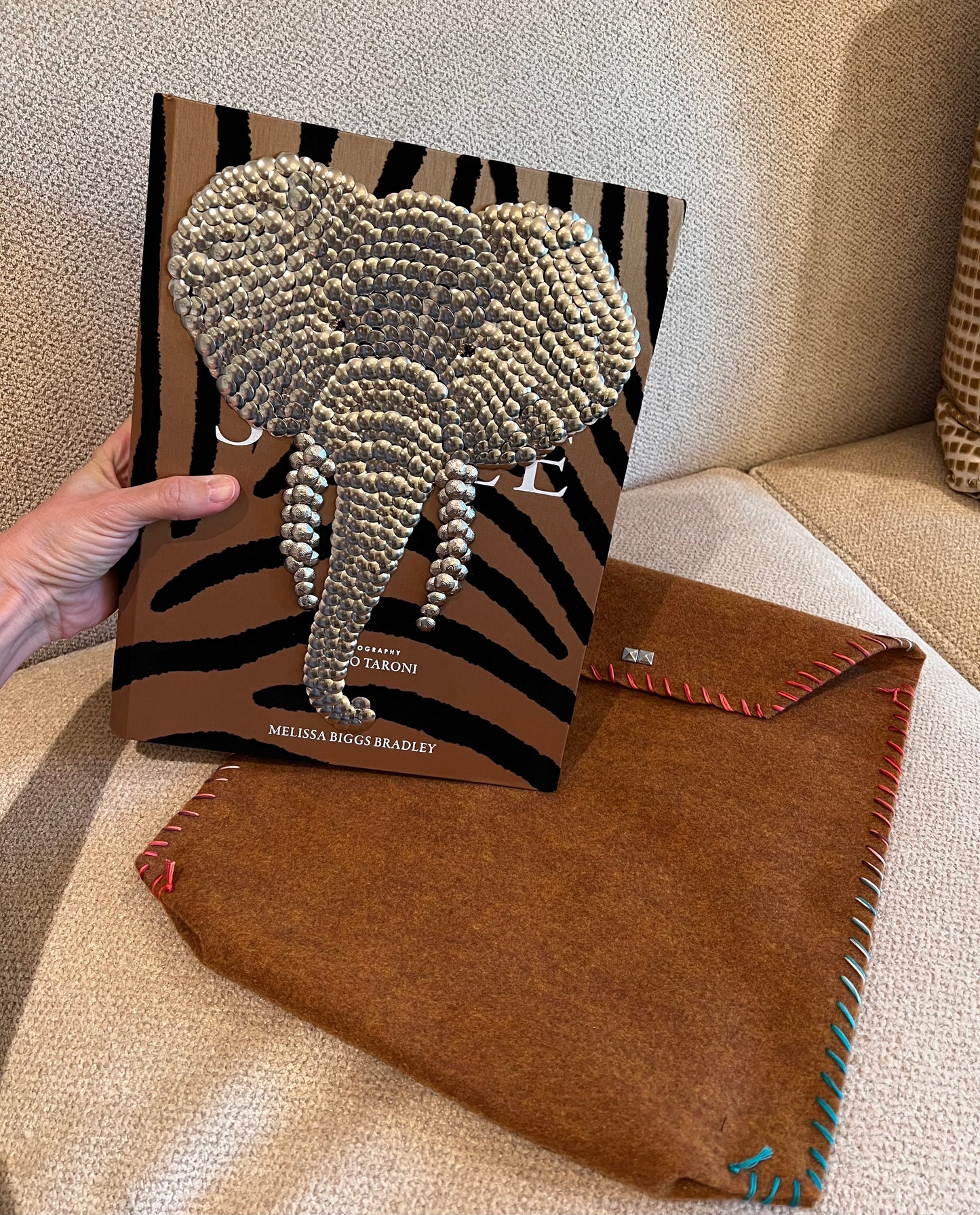 Elephant Studded Coffee Table Book