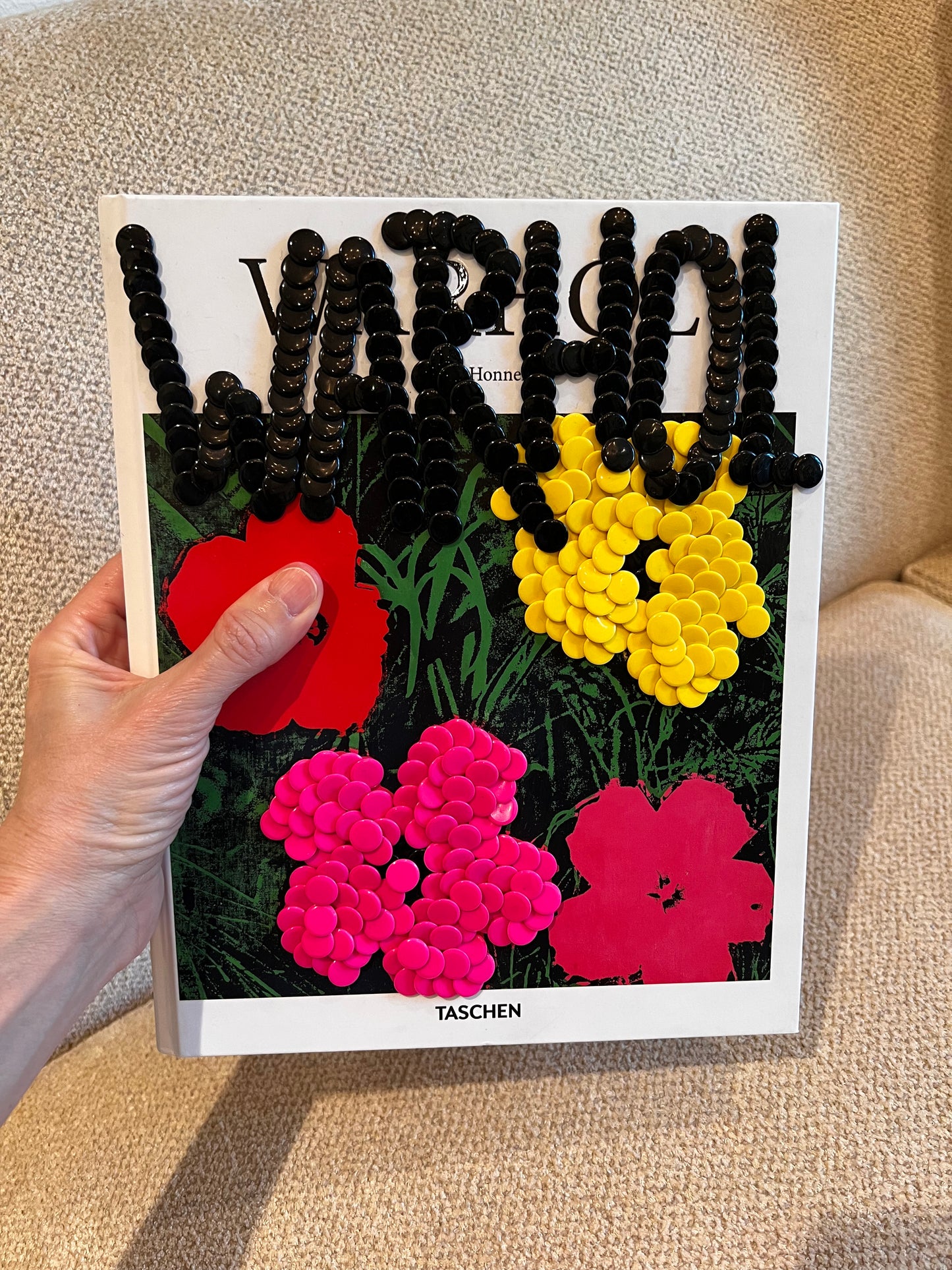 Warhol Flowers Studded Coffee Table Book