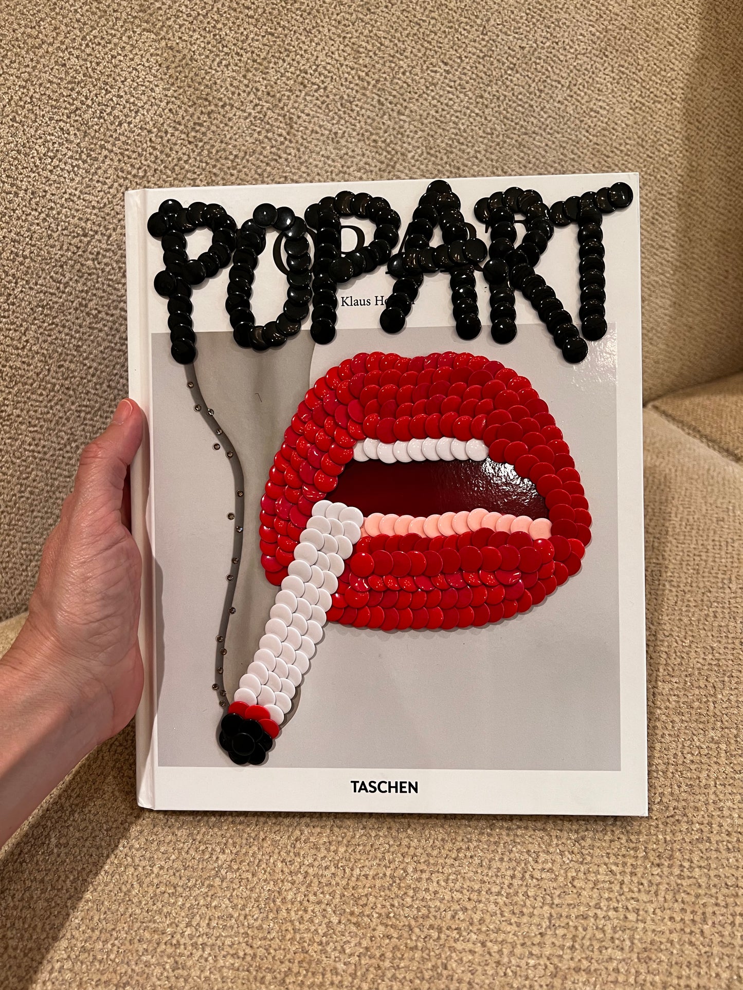 Lips with Cigarette Studded Coffee Table Book