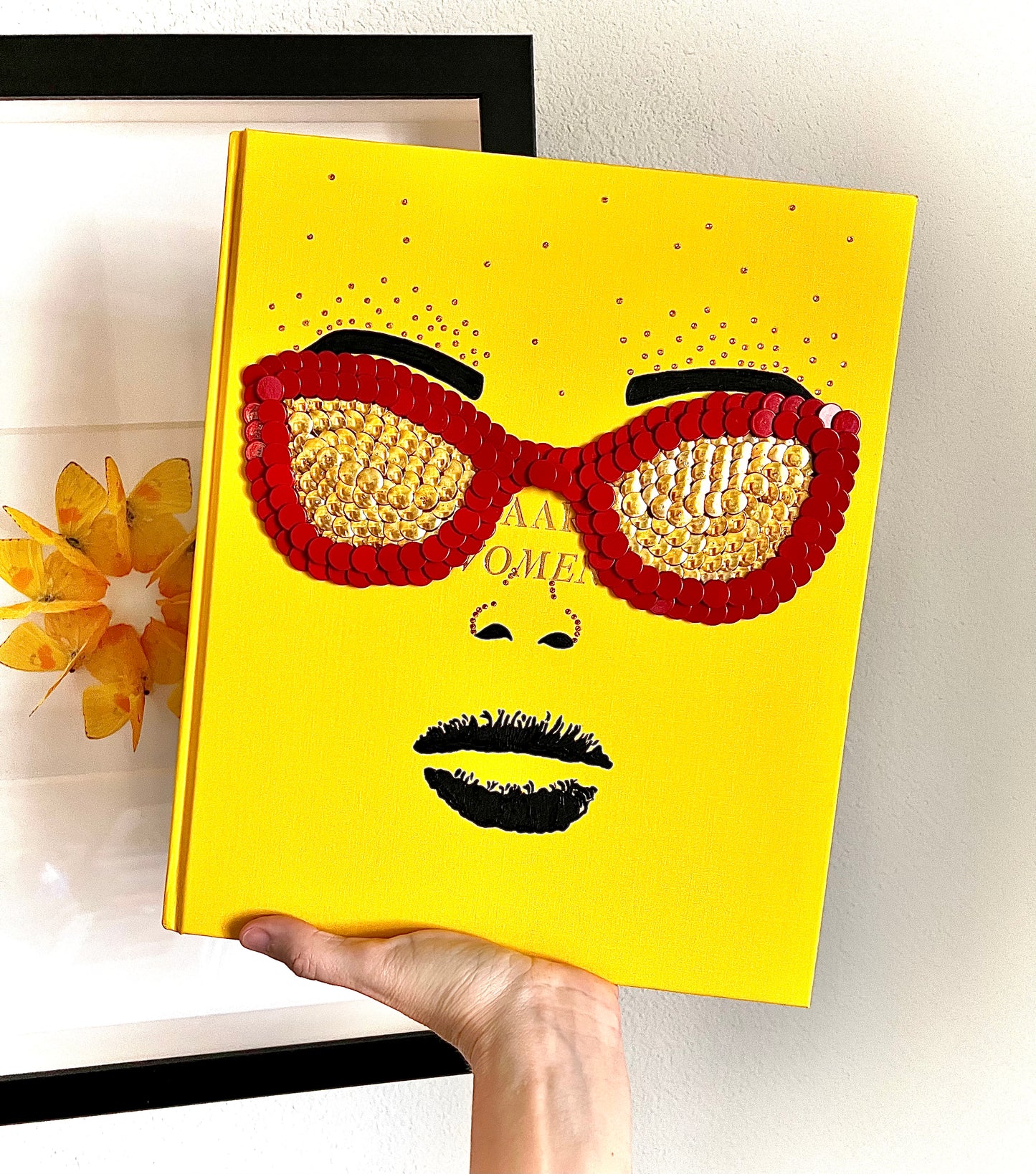 Red Sunglasses Studded Coffee Table Book