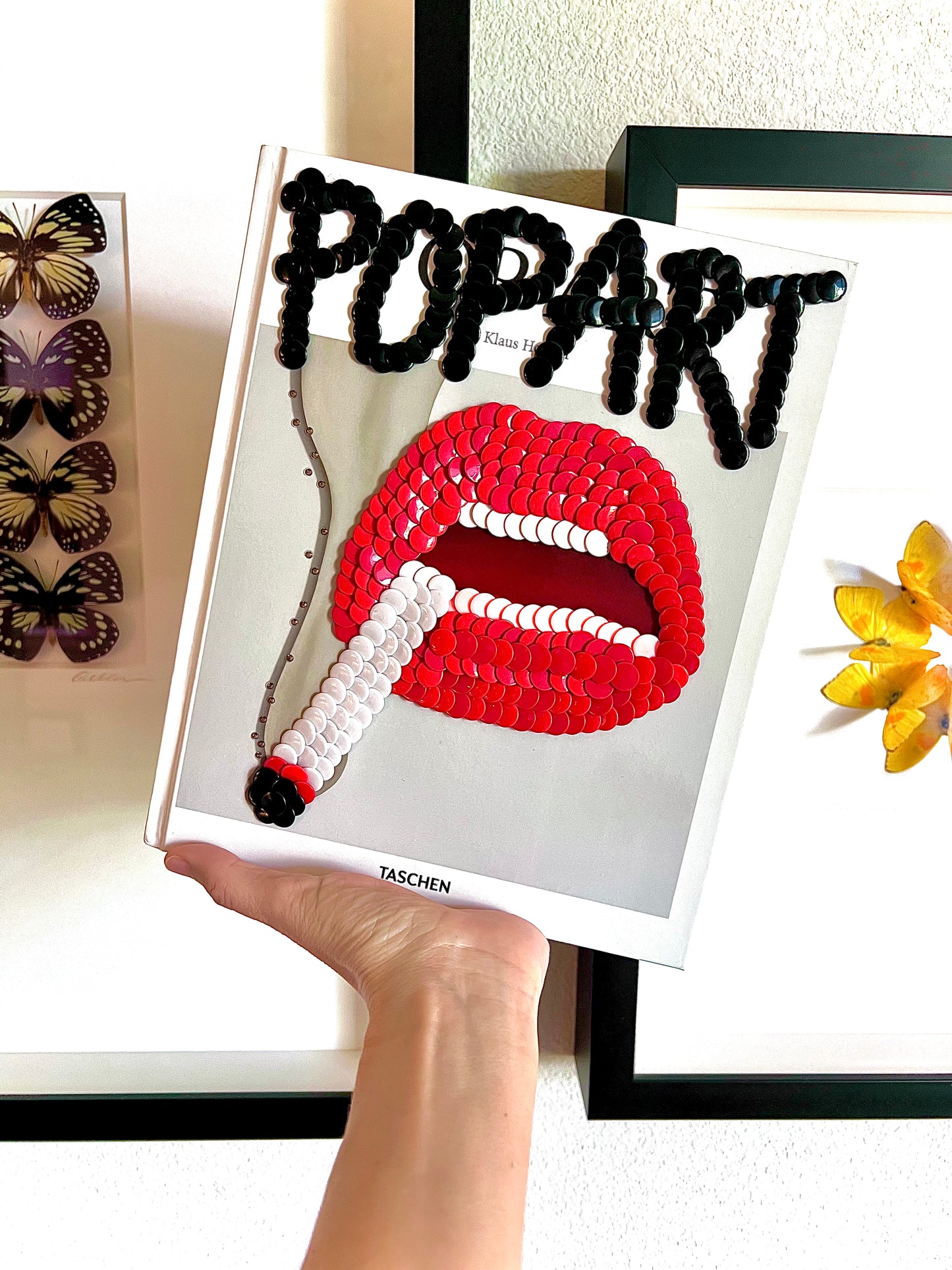 Lips with Cigarette Studded Coffee Table Book