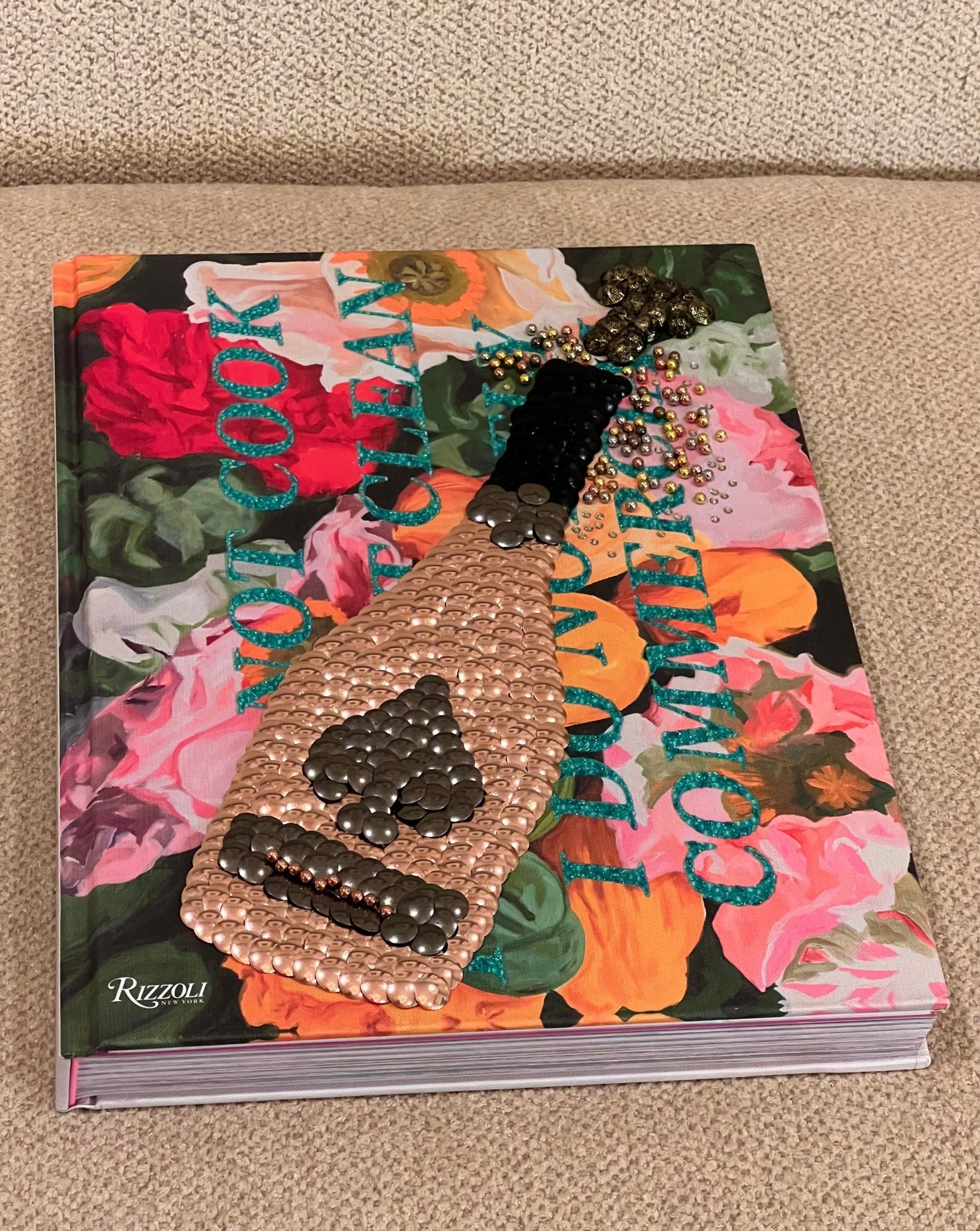 Ace of Spade Rose Champagne Studded Coffee Table Book - Monica Santos Art