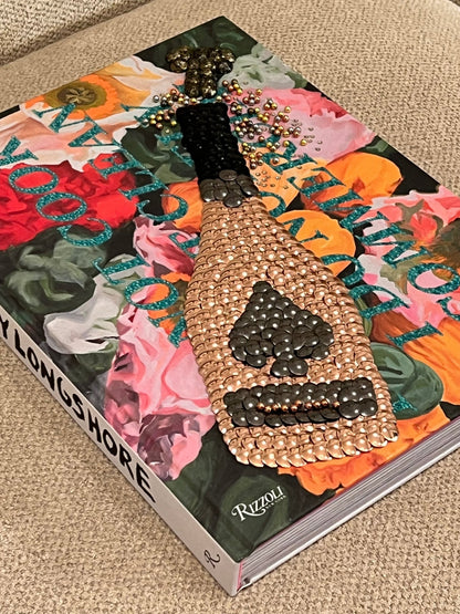 Ace of Spade Rose Champagne Studded Coffee Table Book - Monica Santos Art