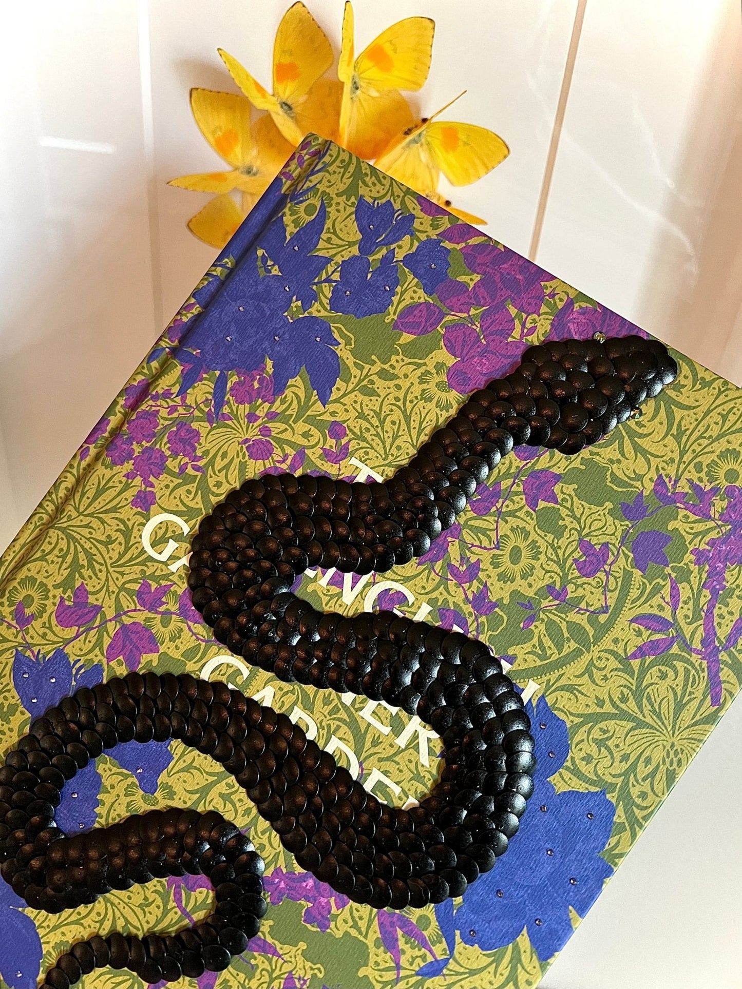 Black Snake Studded Coffee Table Book - Monica Santos Art