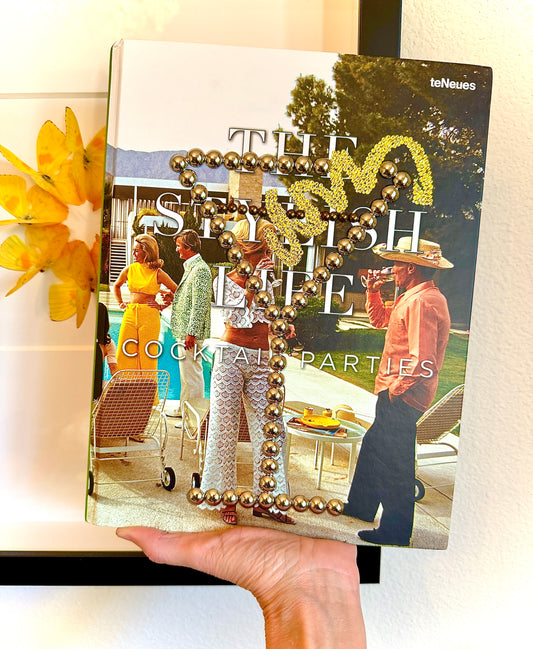 Crystal embellished coffee table book with gin martini design