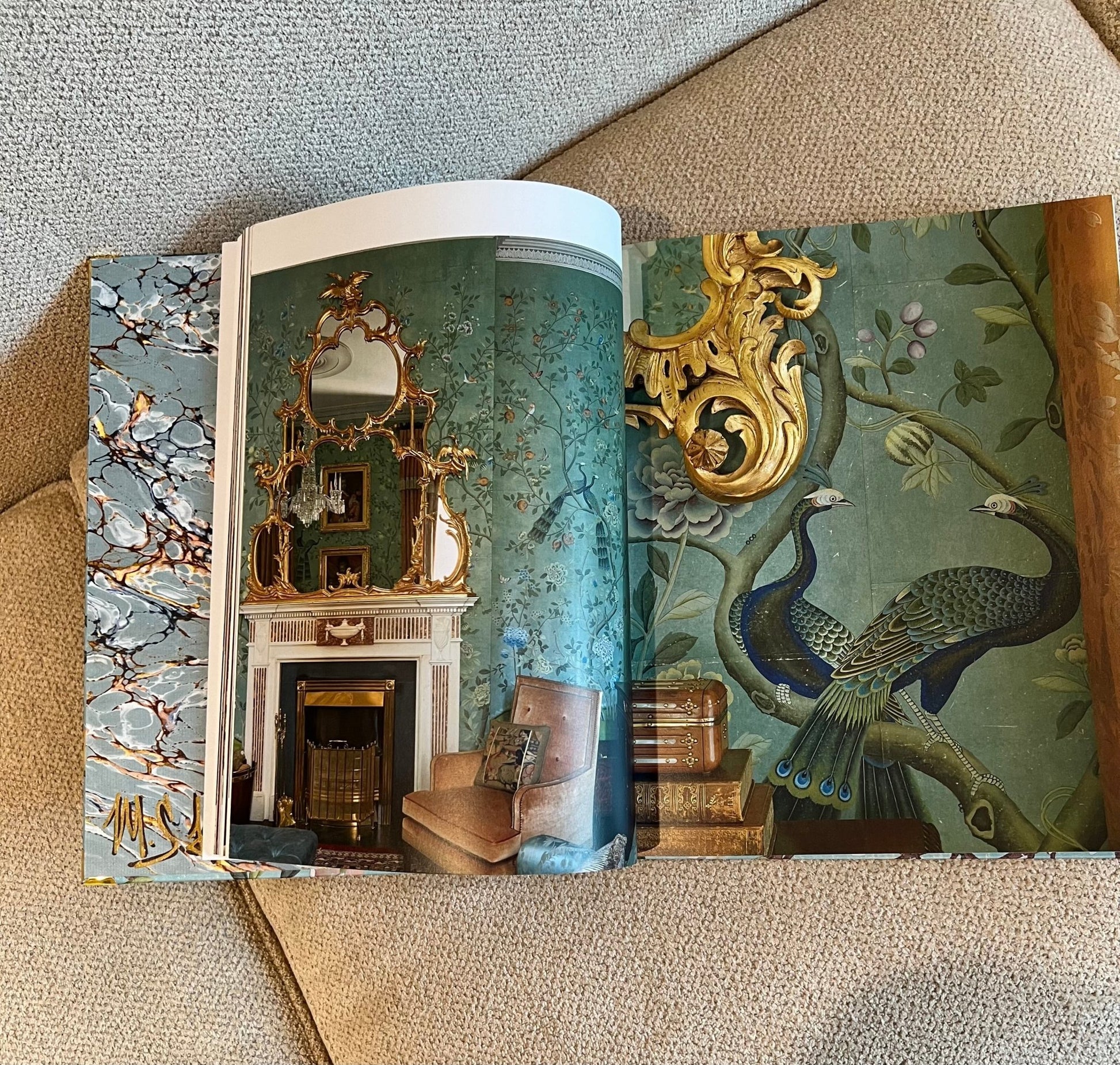 Gold Garden Butterfly Studded Coffee Table Book - Monica Santos Art