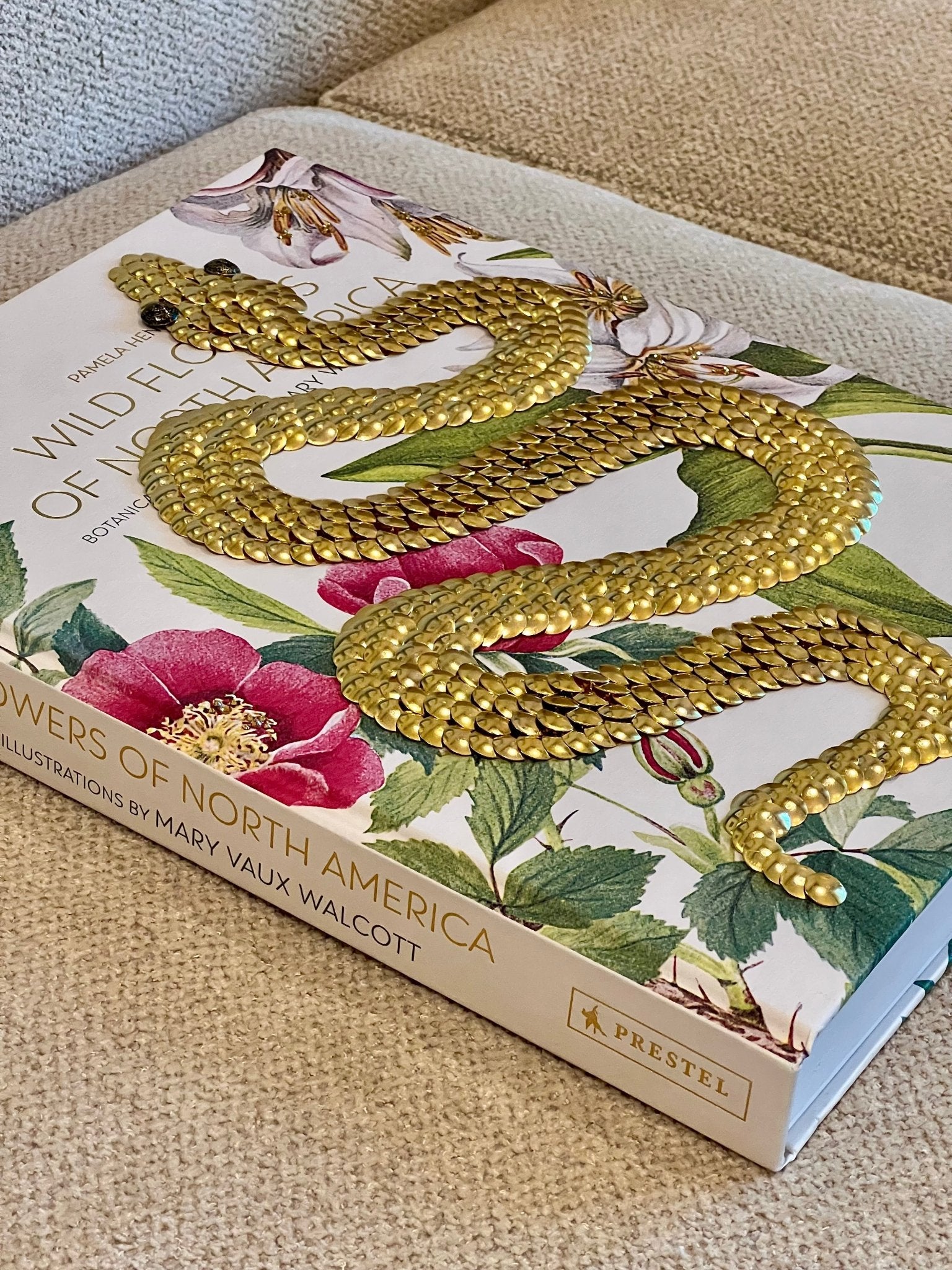 Gold Snake Studded Coffee Table Book - Monica Santos Art