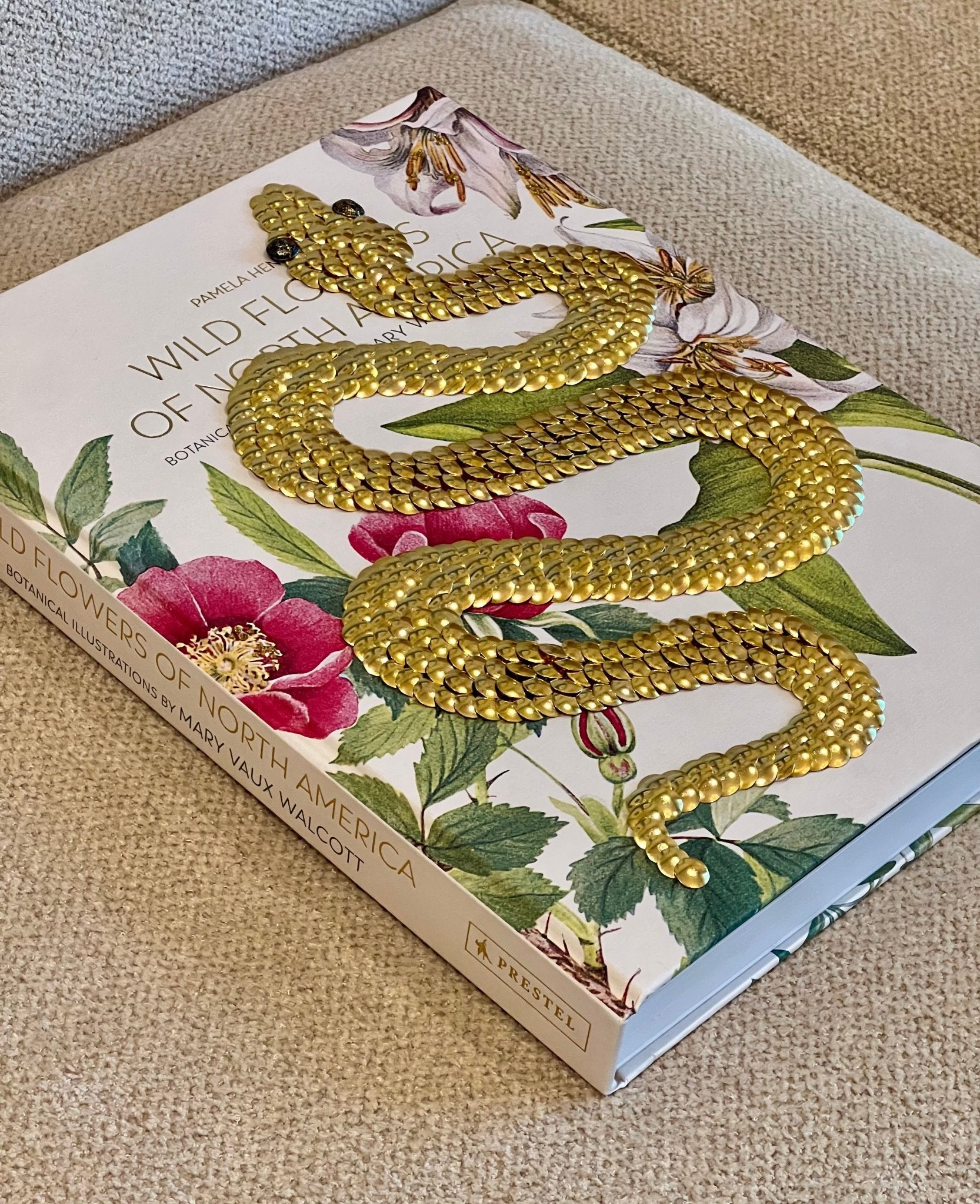 Gold Snake Studded Coffee Table Book - Monica Santos Art