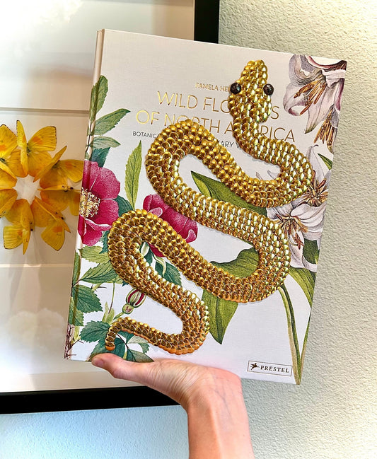 Gold Snake Studded Coffee Table Book - Monica Santos Art