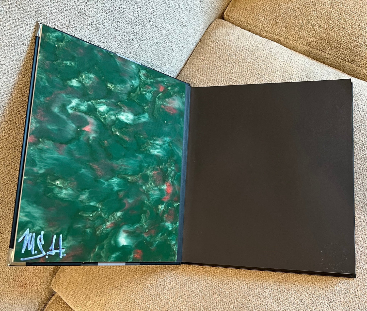 Green & Black Bezel Watch Studded Coffee Table Book - Monica Santos Art