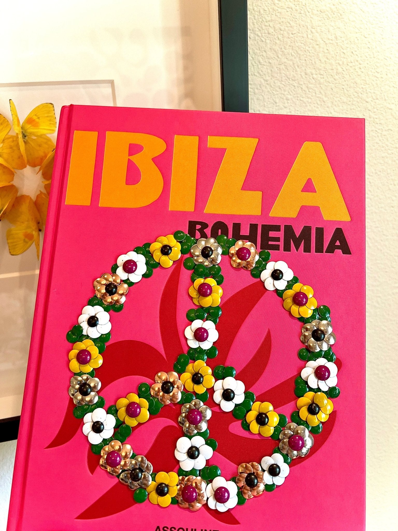 IBIZA Peace & Love Studded Coffee Table Book - Monica Santos Art