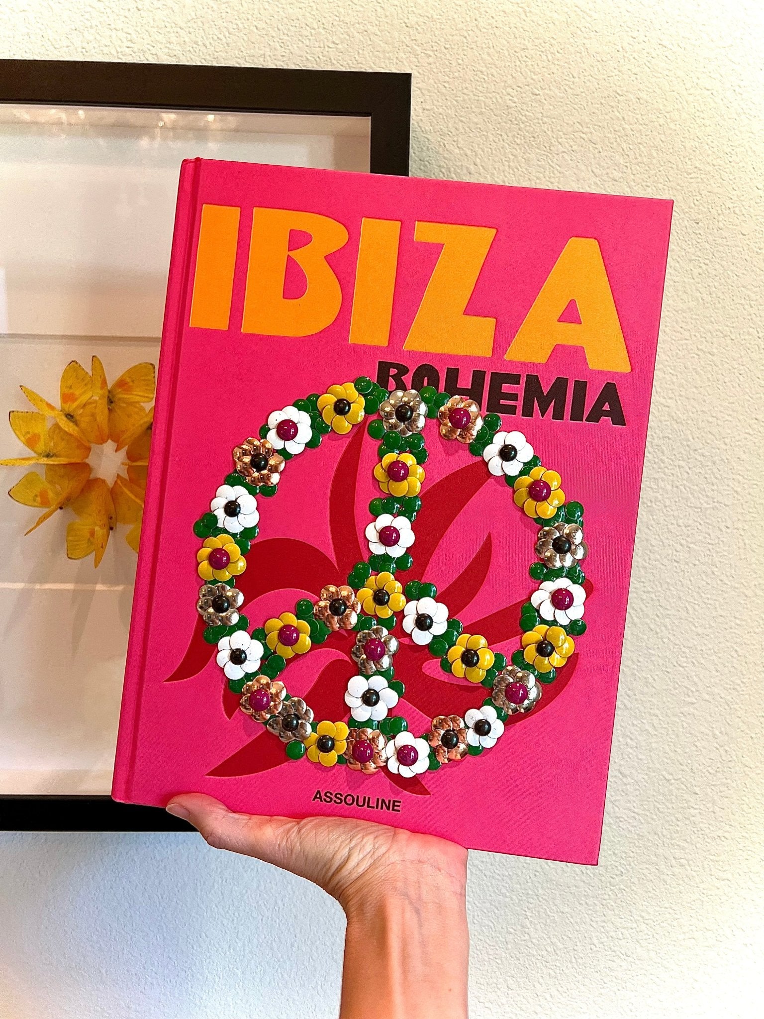 IBIZA Peace & Love Studded Coffee Table Book - Monica Santos Art