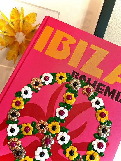 IBIZA Peace & Love Studded Coffee Table Book - Monica Santos Art