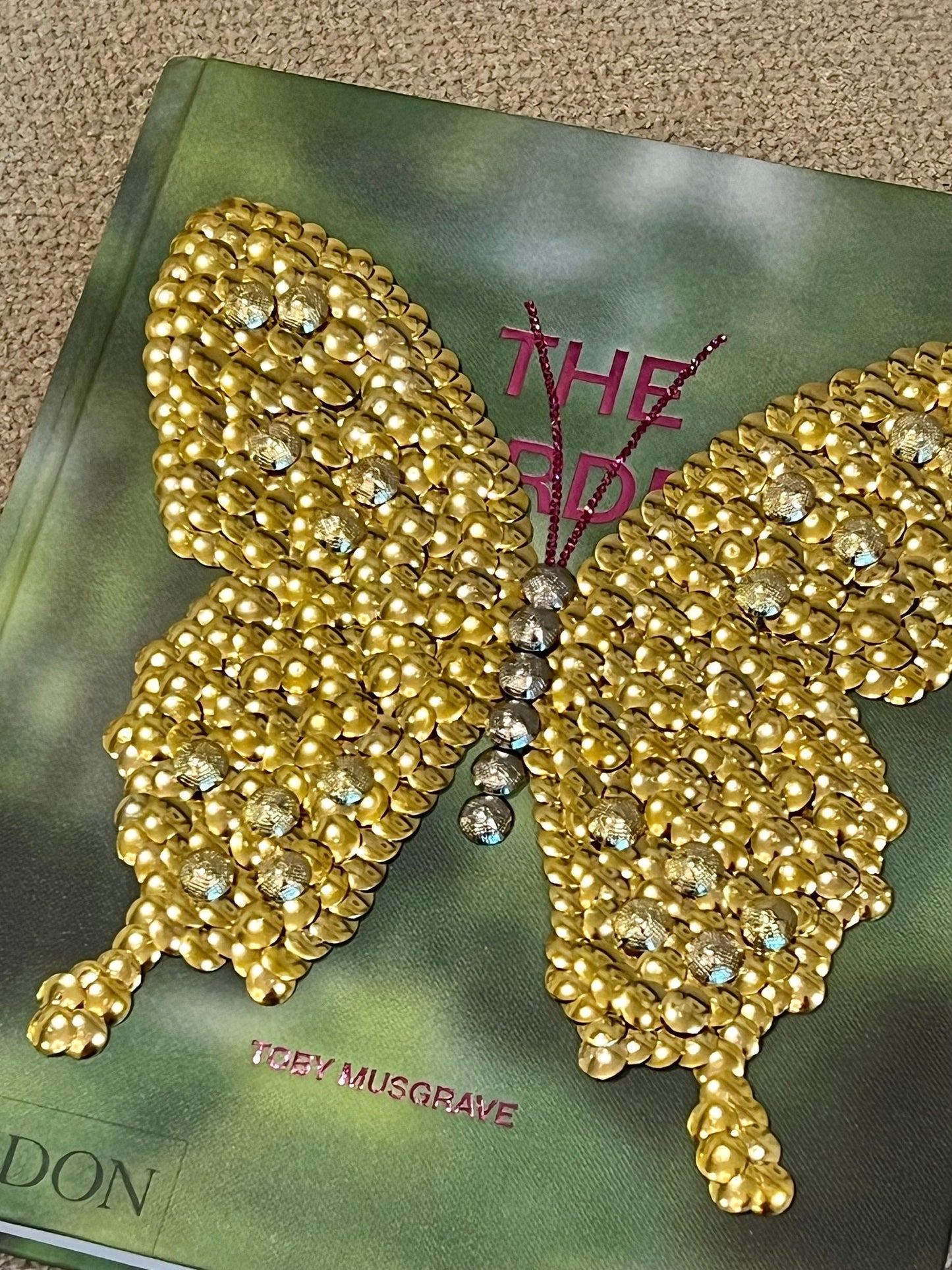 Little Gold Butterfly Studded Coffee Table Book - Monica Santos Art