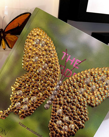 Little Gold Butterfly Studded Coffee Table Book - Monica Santos Art