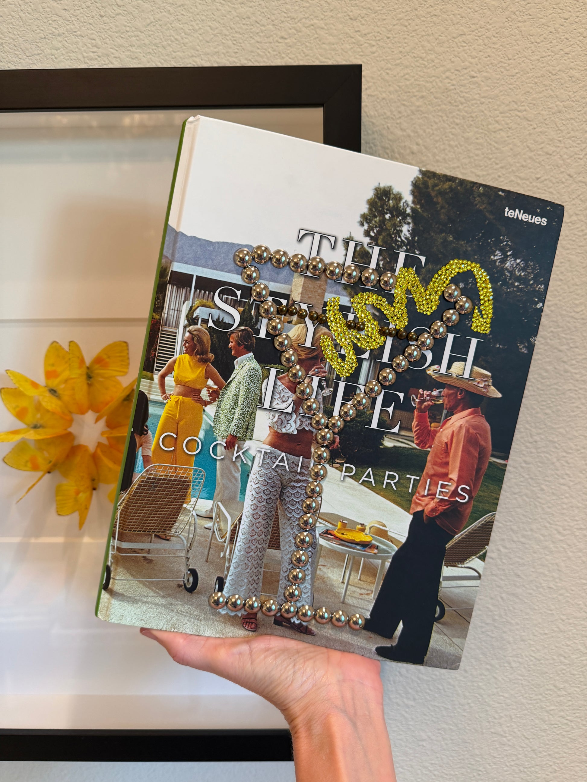 Luxury decorative book with crystal and stud detailing