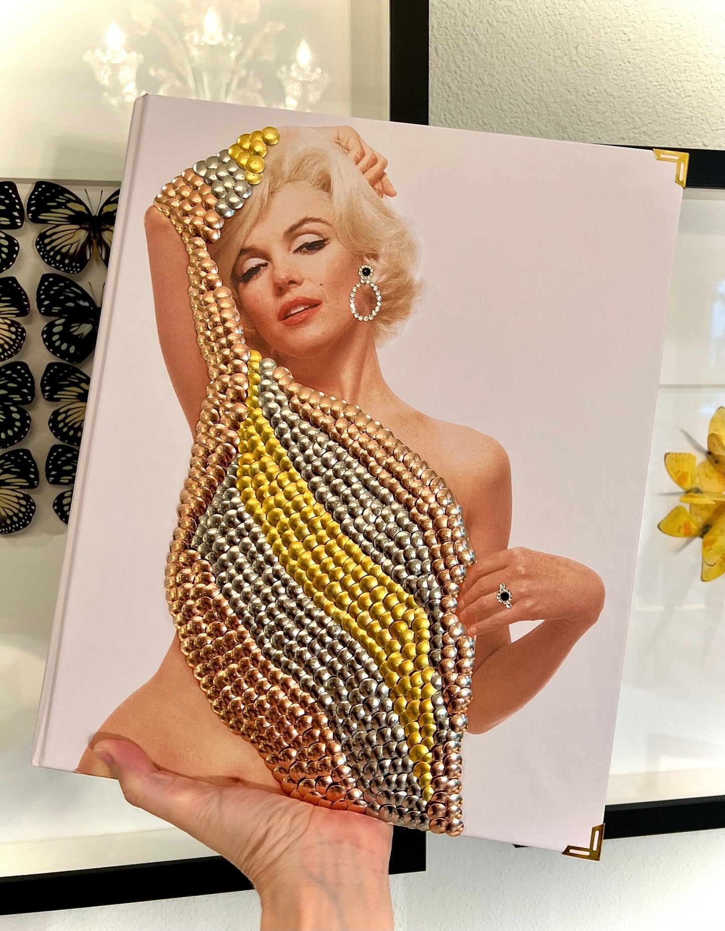 Marilyn Diamonds Studded Coffee table Book - Monica Santos Art