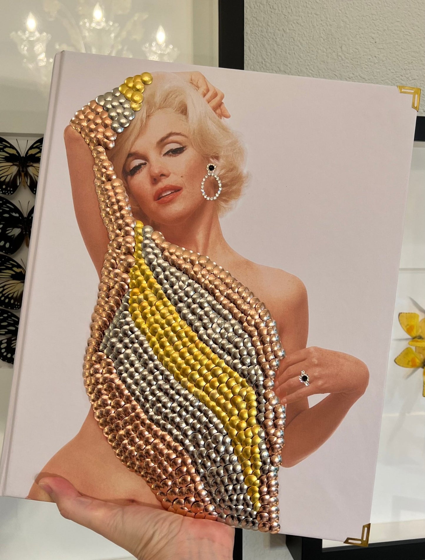 Marilyn Diamonds Studded Coffee table Book - Monica Santos Art