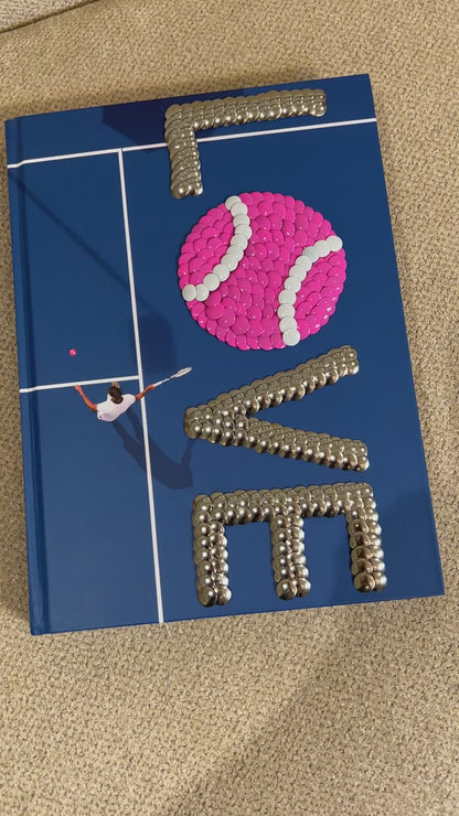 L🎾VE Tennis Pink Studded Coffee Table Book