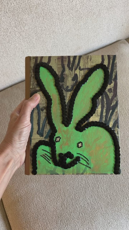 Little Green Bunny Studded Book