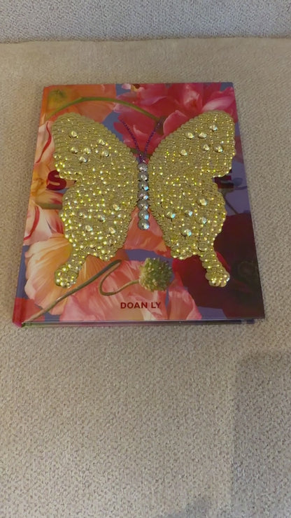 Little Gold Butterfly Studded Coffee Table Book